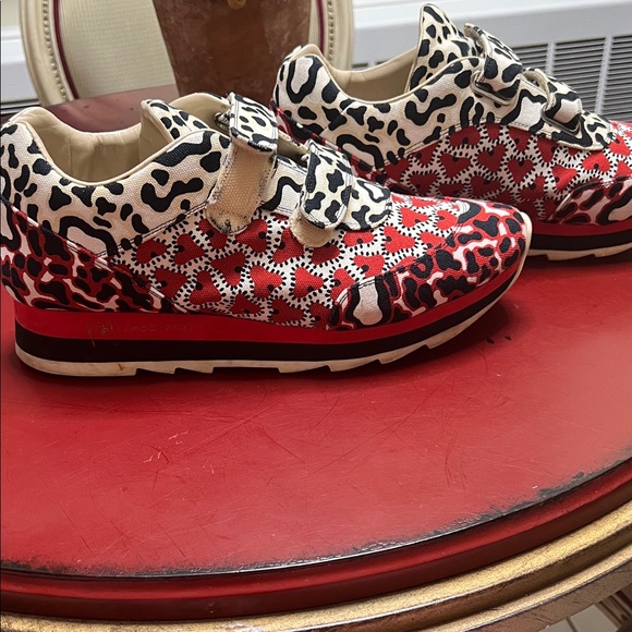 Stella McCartney Red and Black Patterned Sneakers - Picture 2 of 6